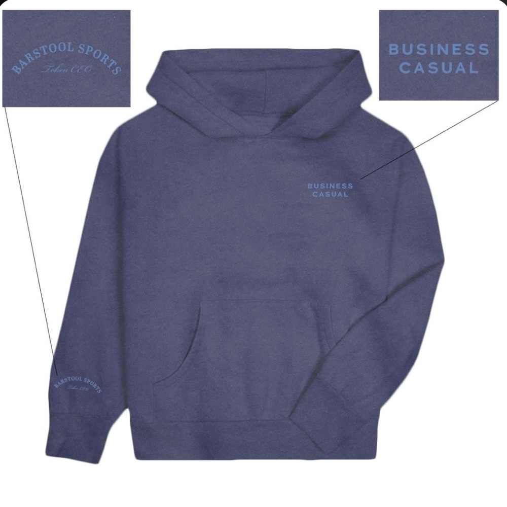 Barstool Sports Business Casual Hoodie Women’s size Large